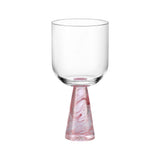 Wine Glass with Stem Pink (Set of 2)