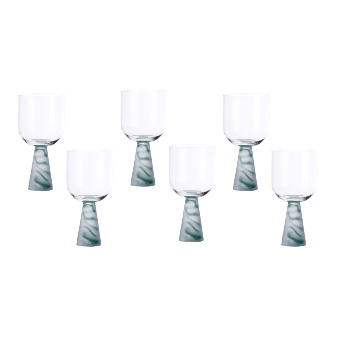 Wine Glass with Stem Set of 6