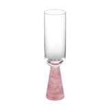 Champagne Glass with Stem Pink (Set of 2)