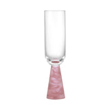 Champagne Glass with Stem Pink (Set of 2)