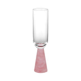 Champagne Glass with Stem Pink (Set of 2)