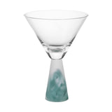 Martini Glass with Stem Green (Set of 2)