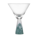 Martini Glass with Stem Green (Set of 2)