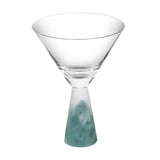 Martini Glass with Stem Green (Set of 6)