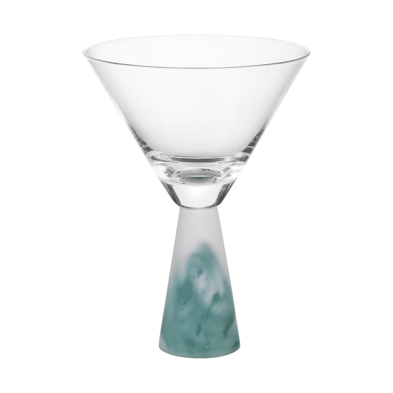 Martini Glass with Stem Green (Set of 6)