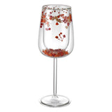 Flower Wine Glass Orange  (Set of 2)