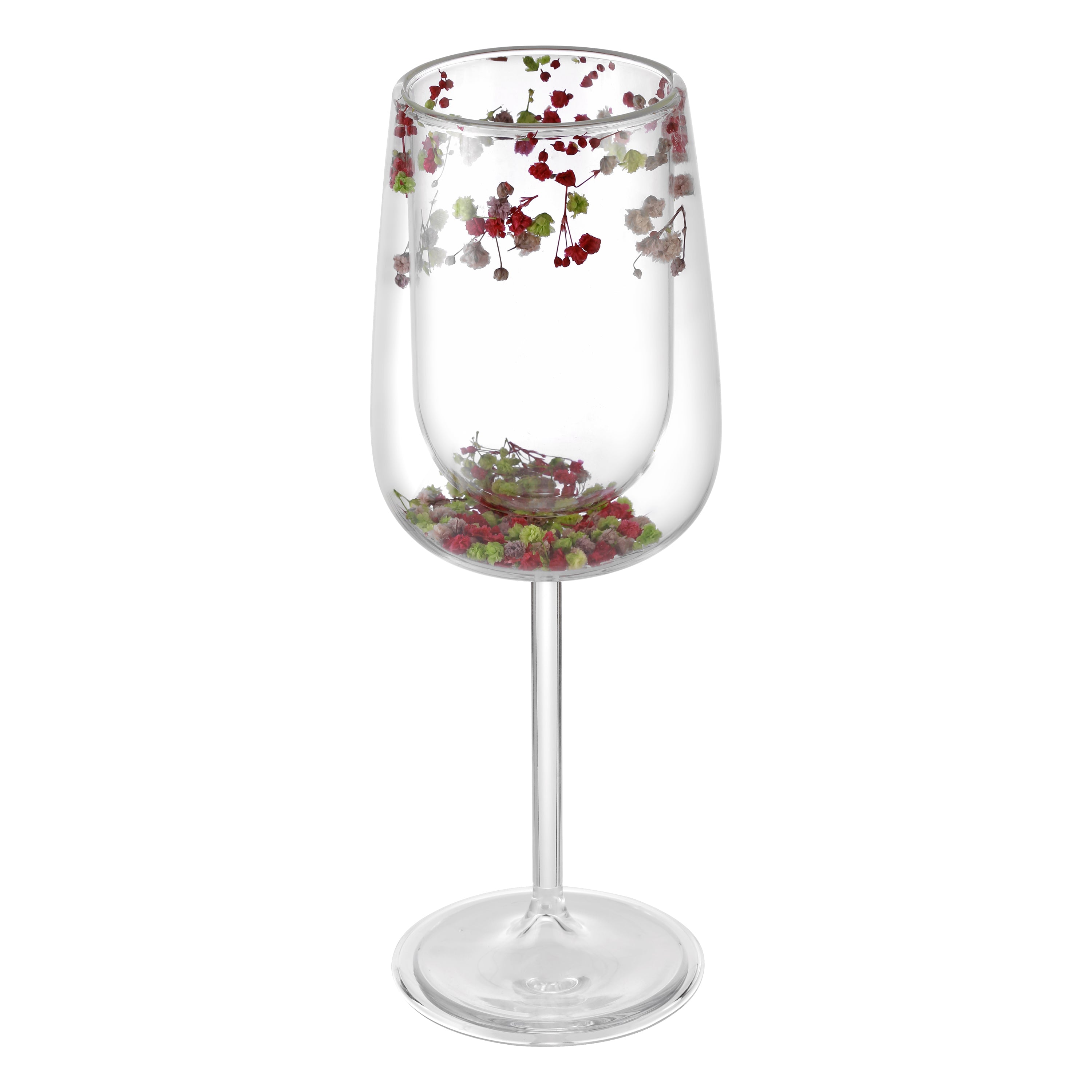 Flower Wine Glass Purple (Set of 2)