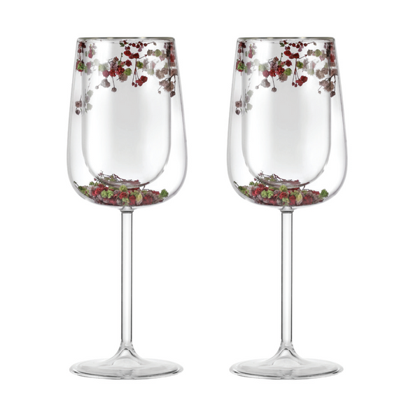 Flower Wine Glass Purple (Set of 2)