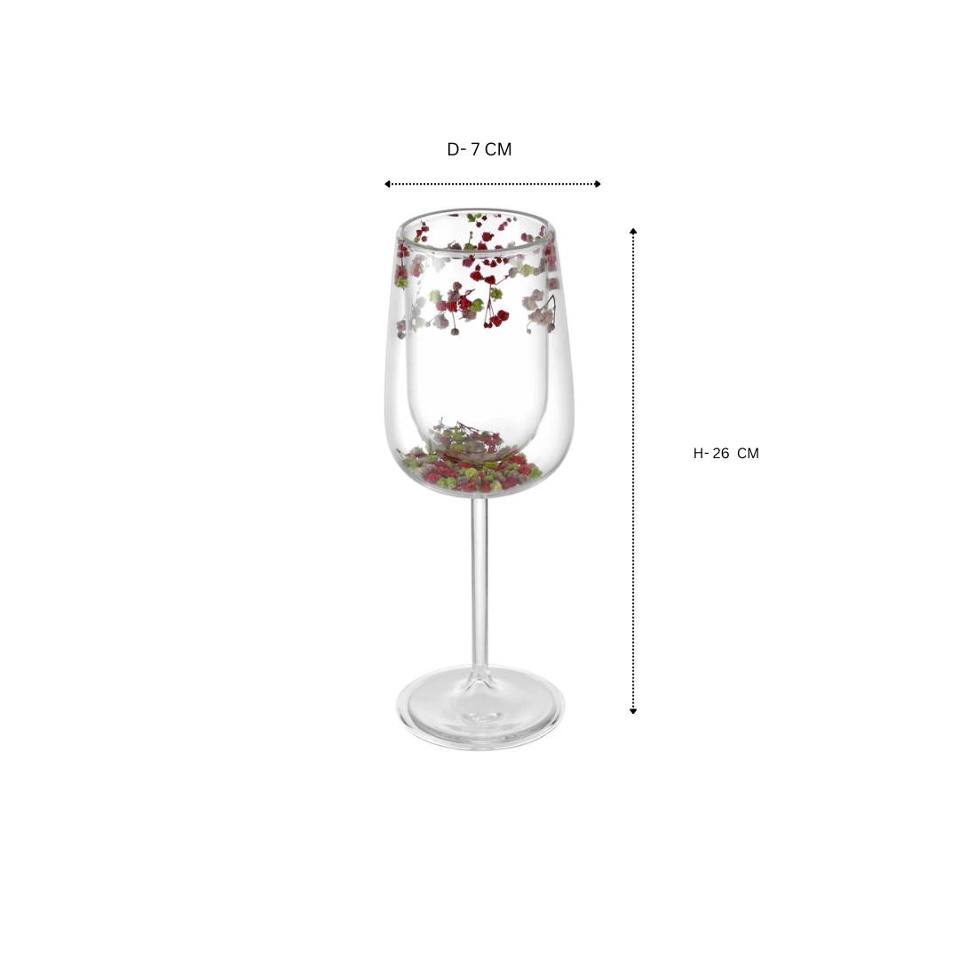 Flower Wine Glass Purple (Set of 6)