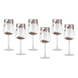 Flower Wine Glass Purple (Set of 6)