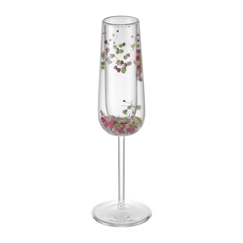 Flower Champagne Glass Purple  (Set of 2)