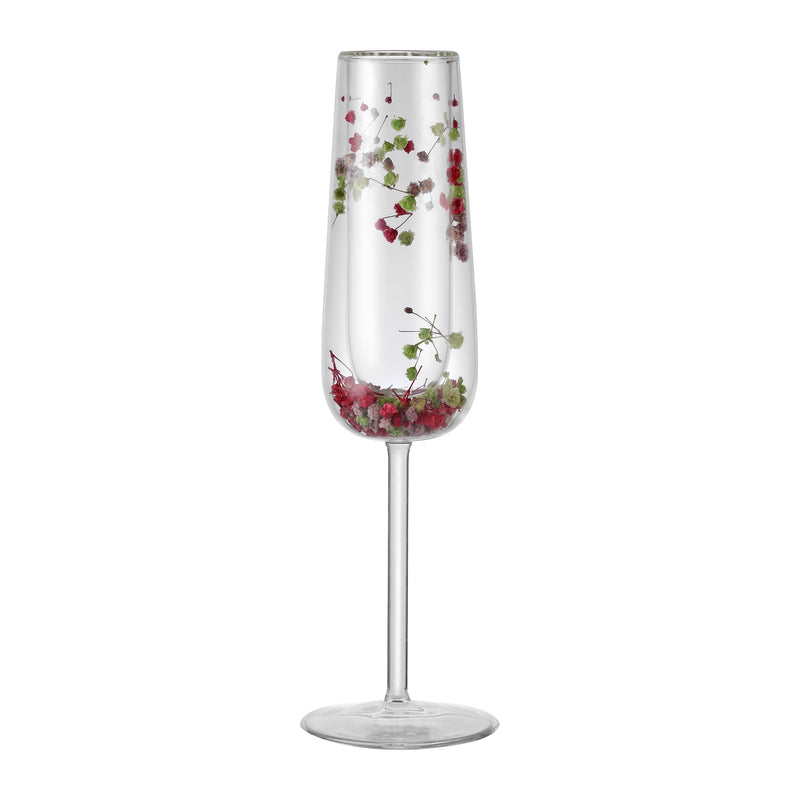 Flower Champagne Glass Purple  (Set of 2)