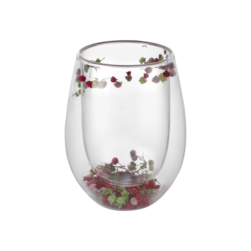 Flower Stemless Glass Purple (Set of 2)