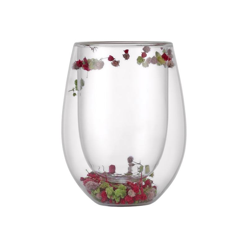 Flower Stemless Glass Purple (Set of 2)