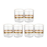 Dof Glass with Gold Ring (Set of 6)