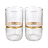 Tumbler with Gold Ring (Set of 2)