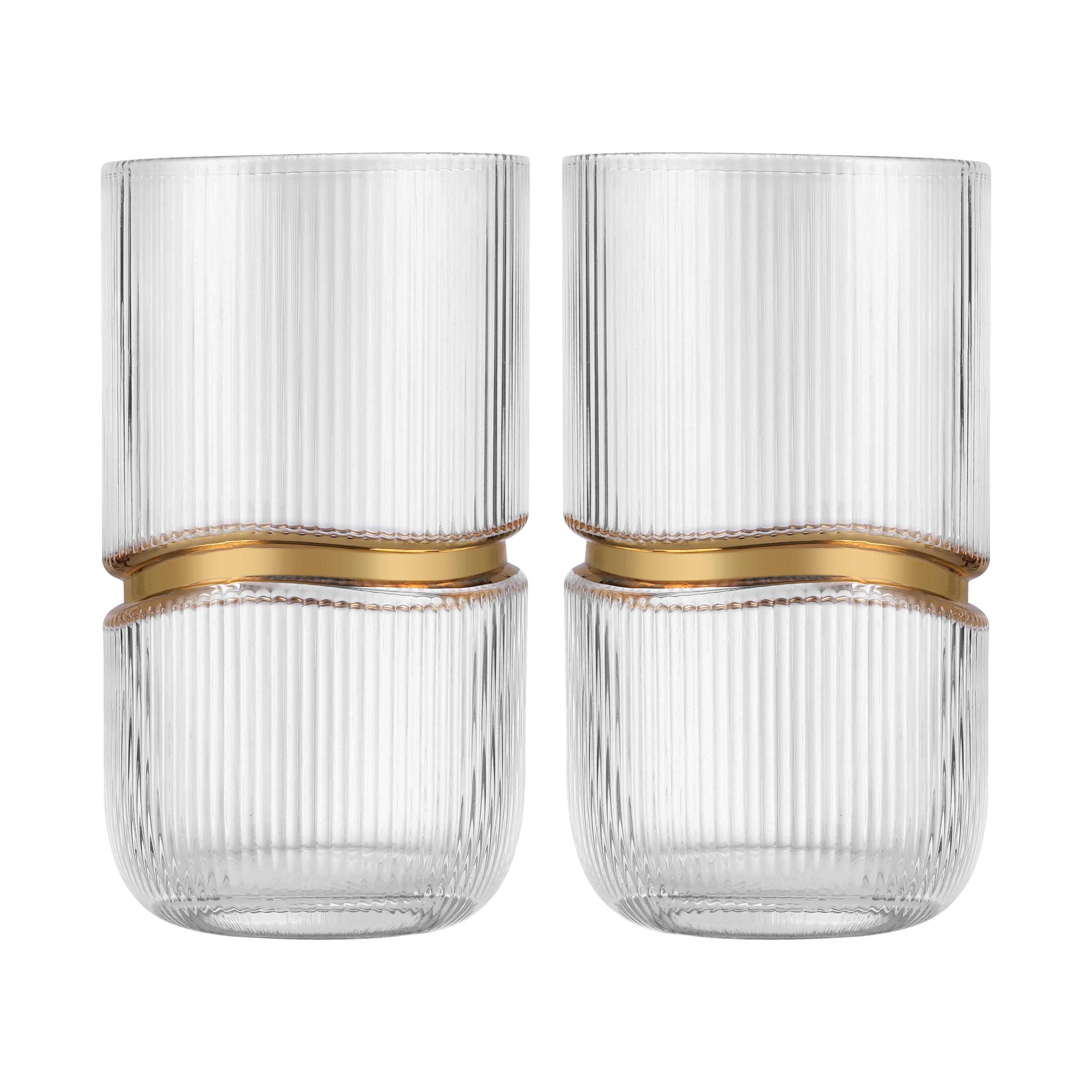 Tumbler with Gold Ring (Set of 2)