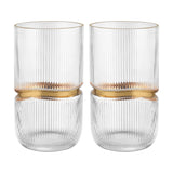 Tumbler with Gold Ring (Set of 2)