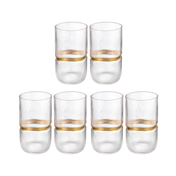 Tumbler with Gold Ring (Set of 6)