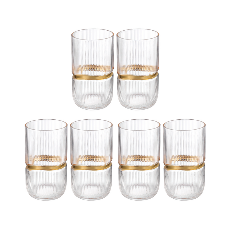 Tumbler with Gold Ring (Set of 6)