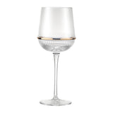 Round Wine Glass with Gold Ring (Set of 6)