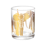 Glass with Elephant Decal (Set of 2)