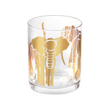 Glass with Elephant Decal (Set Of 6)