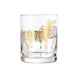 Glass with Zebra Decal (Set of 2)