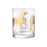 Glass with Zebra Decal (Set of 2)