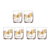 Glass with Zebra Decal (Set Of 6)