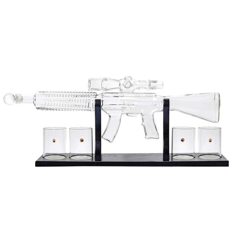 Gun Shape Wiskey Set with Case