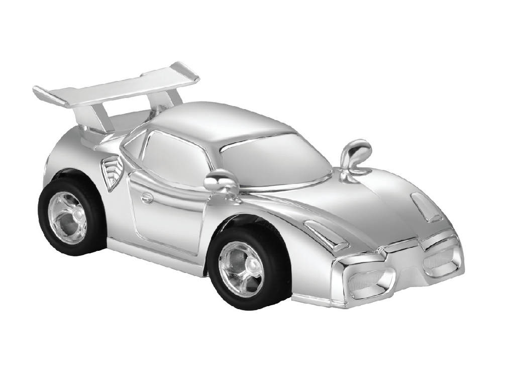 RACING CAR MONEY BANK SIL.COL.