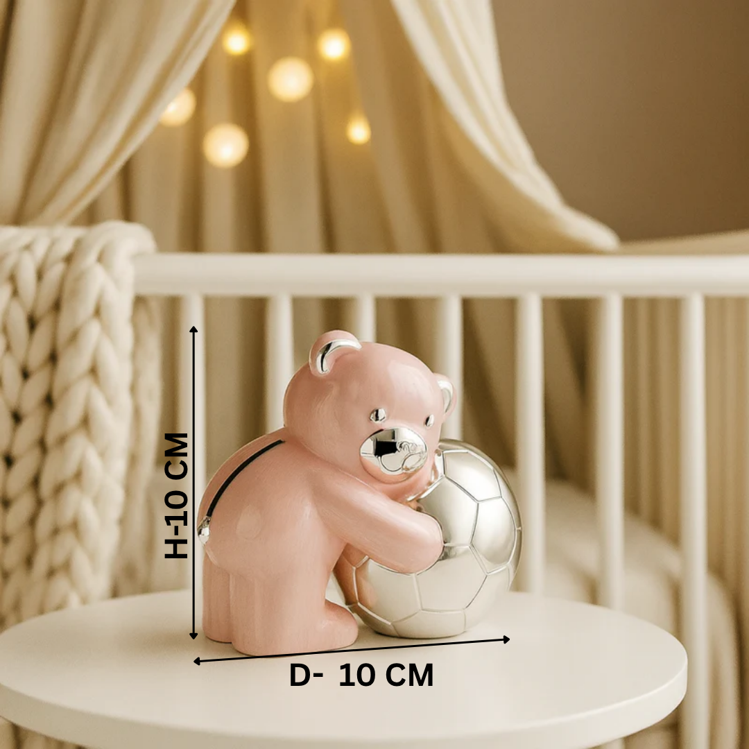 TEDDY BEAR MONEY BANK PINK