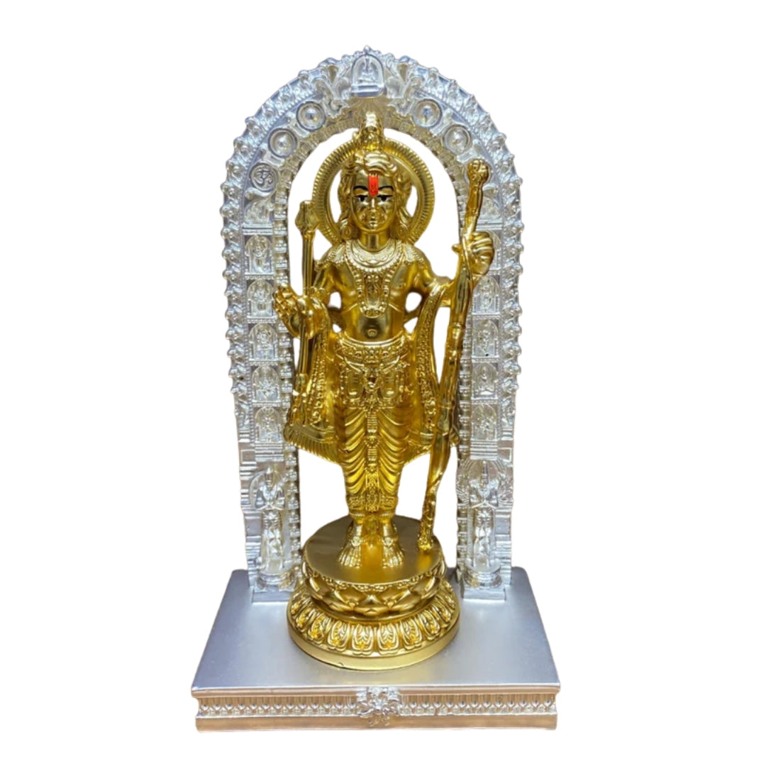 Ramlala Silver With Golden Arch 6 Inch