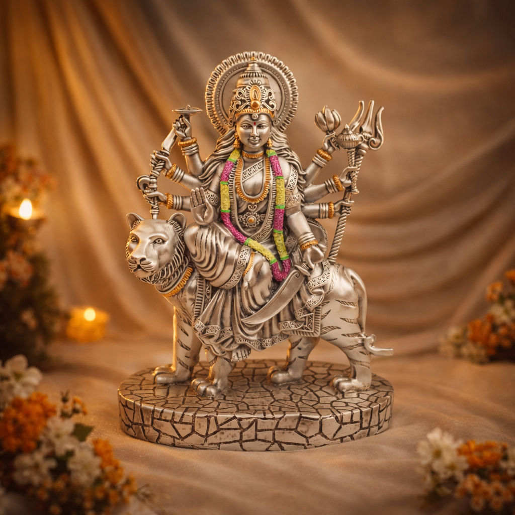 Goddess Durga Idol on Lion