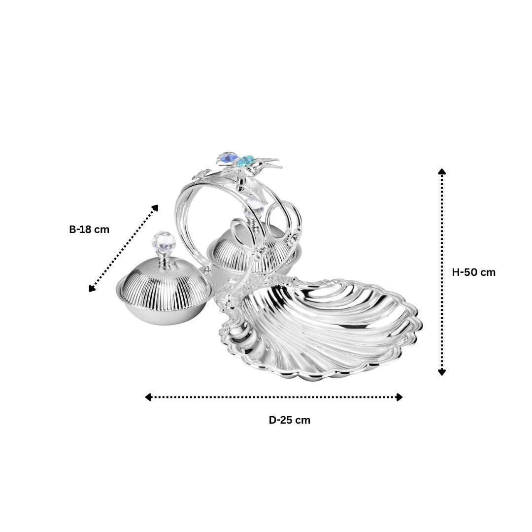 Sea Shell Platter with 2 Serving Bowl