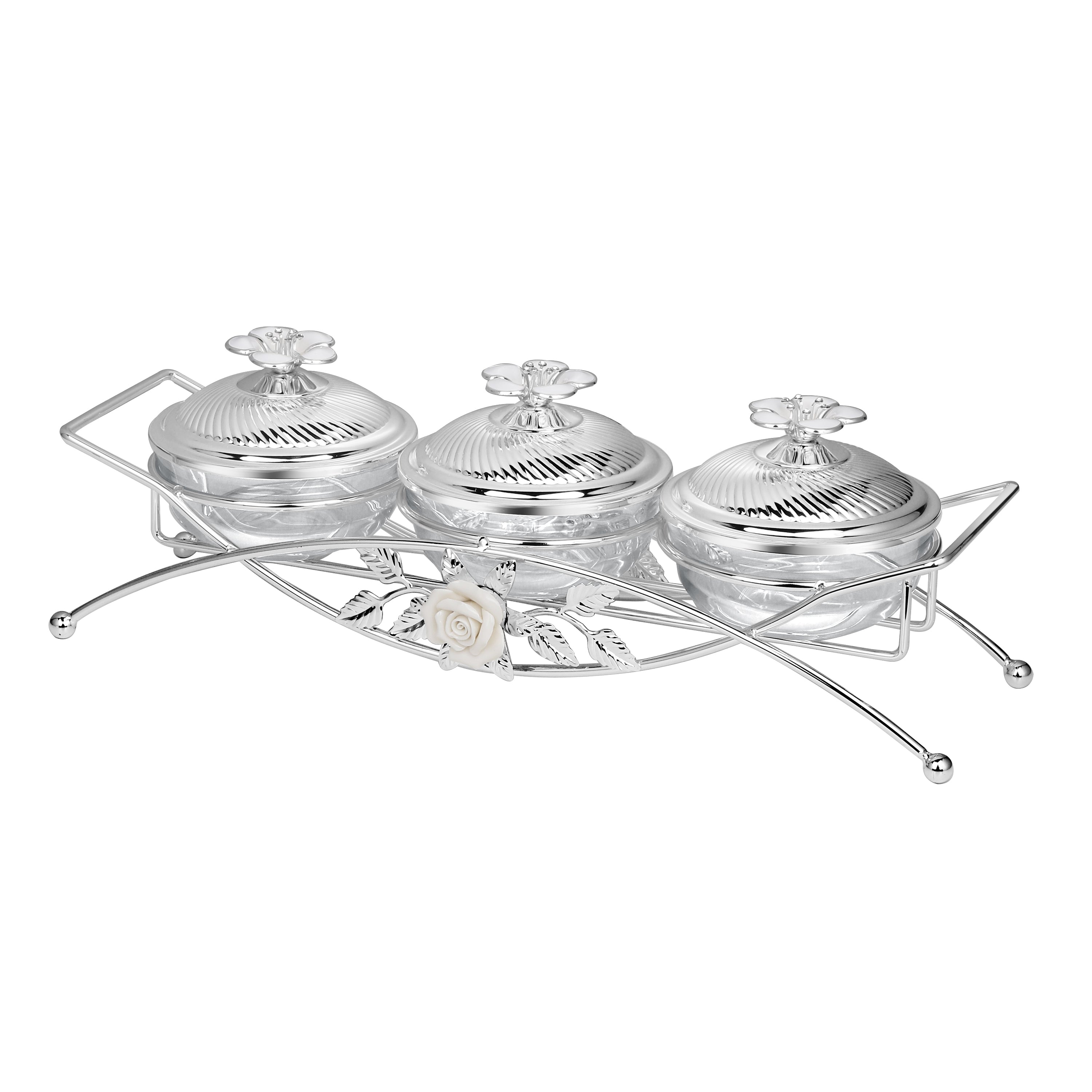 3 in 1 Serving Bowls with Lid White