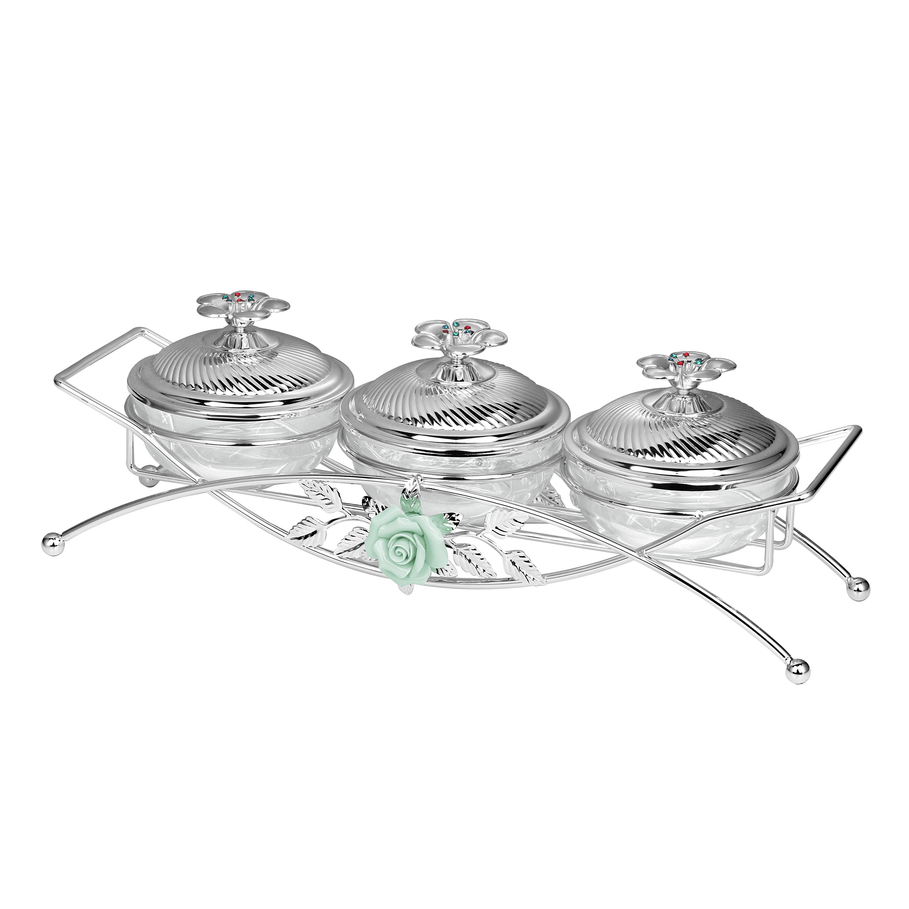 3 in 1 Serving Bowls with Lid Blue