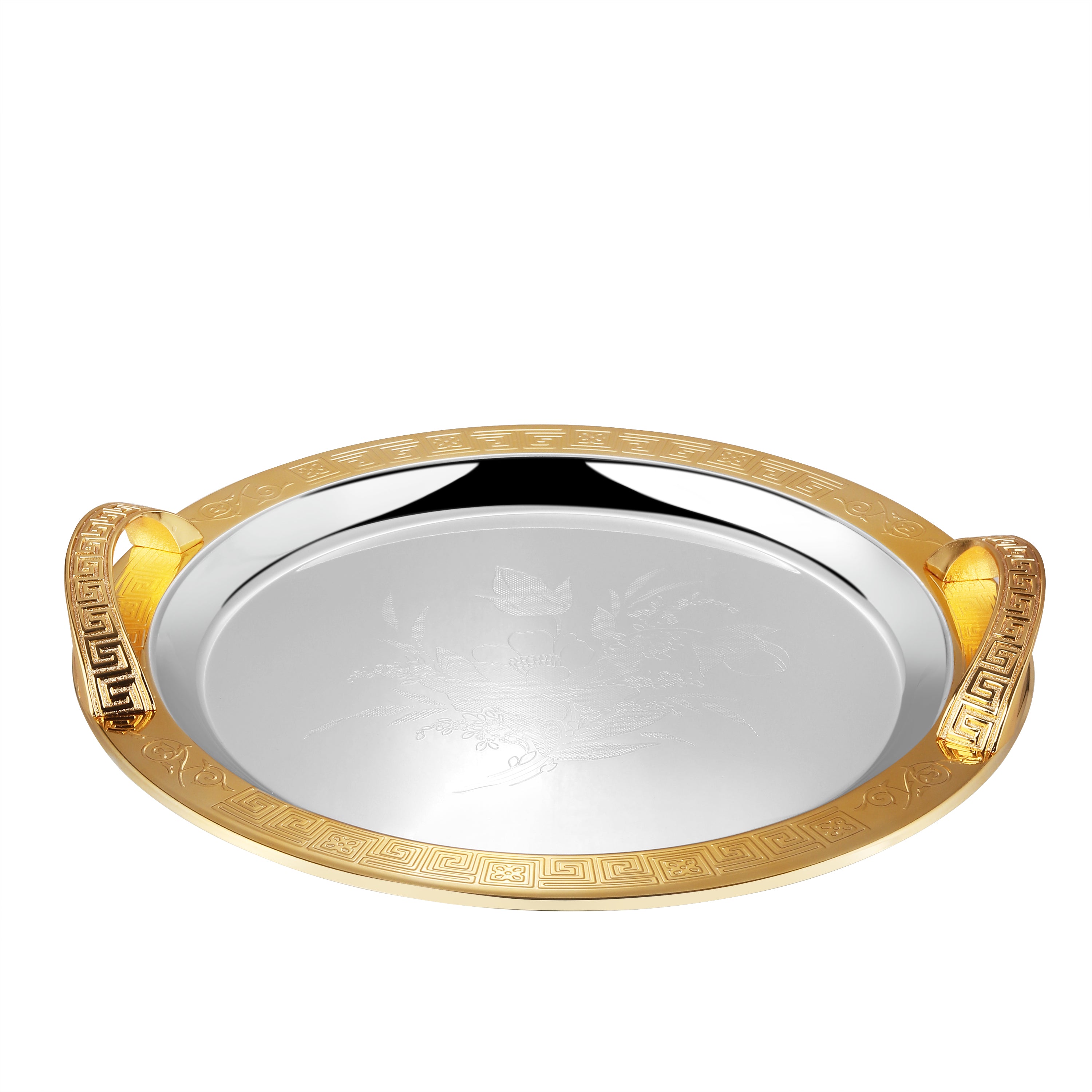 Imperial Dynasty Round Platter Dual Tone Small