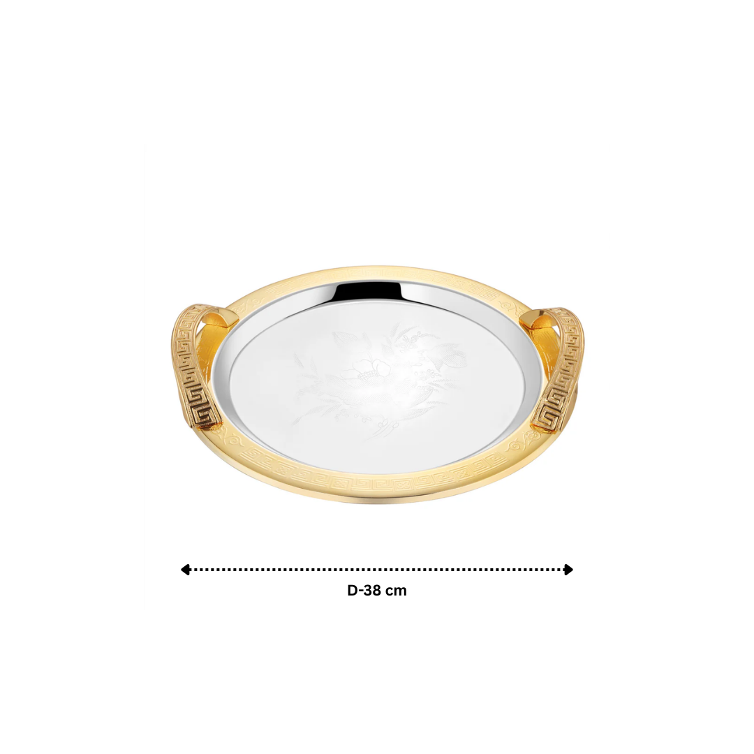 Imperial Dynasty Round Platter Dual Tone Large