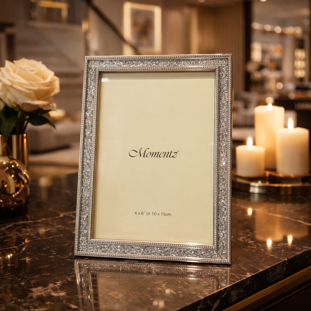 Shimmer Photoframe Silver 4* 6 inch