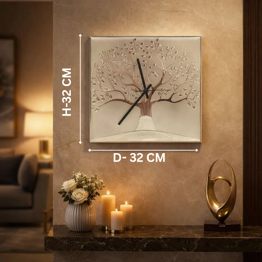Tree of Life Frame Wall Clock (30×30)