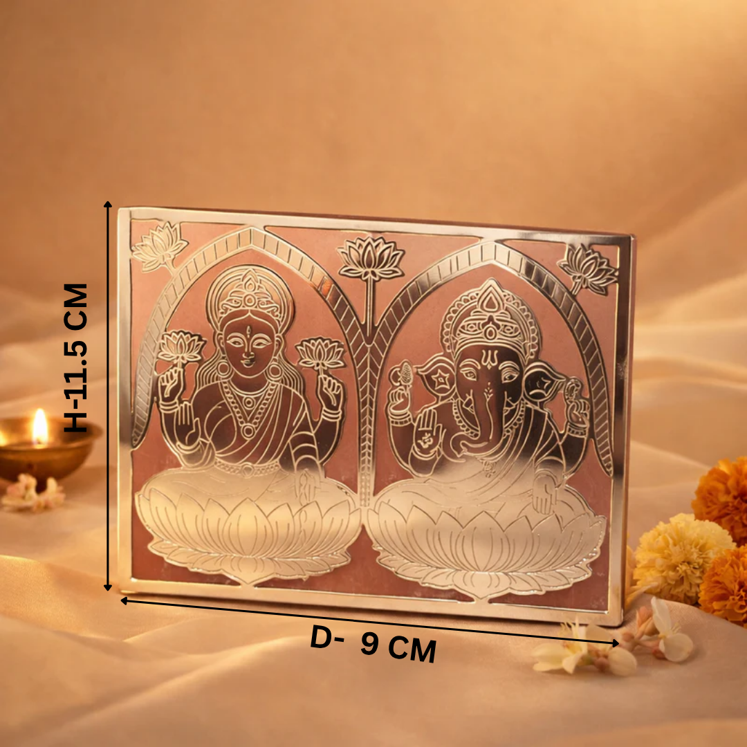 Laxmi Ganesh on Pink Marble Frame