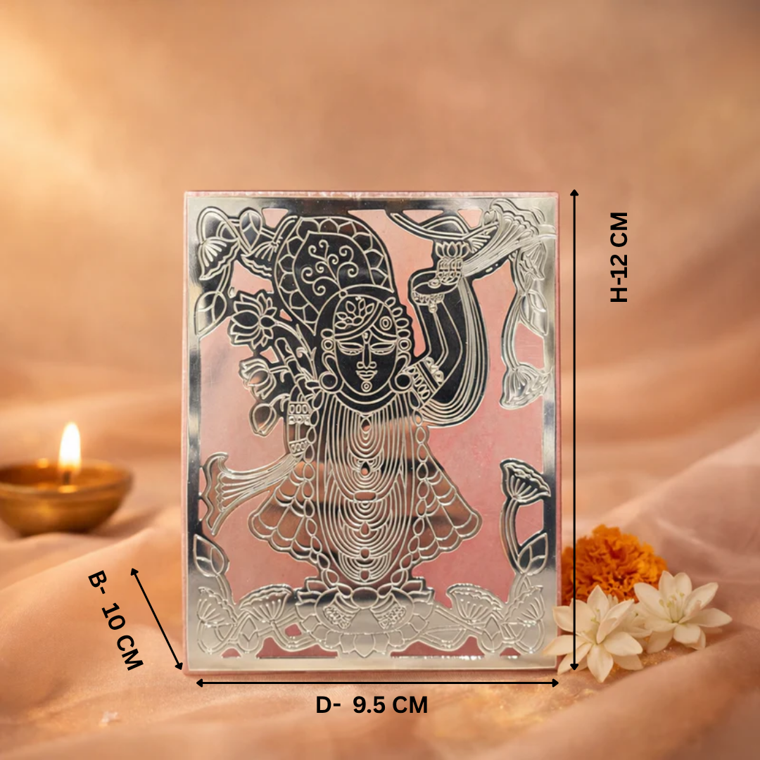 Nathdwara Shrinathji on Pink Marble Frame