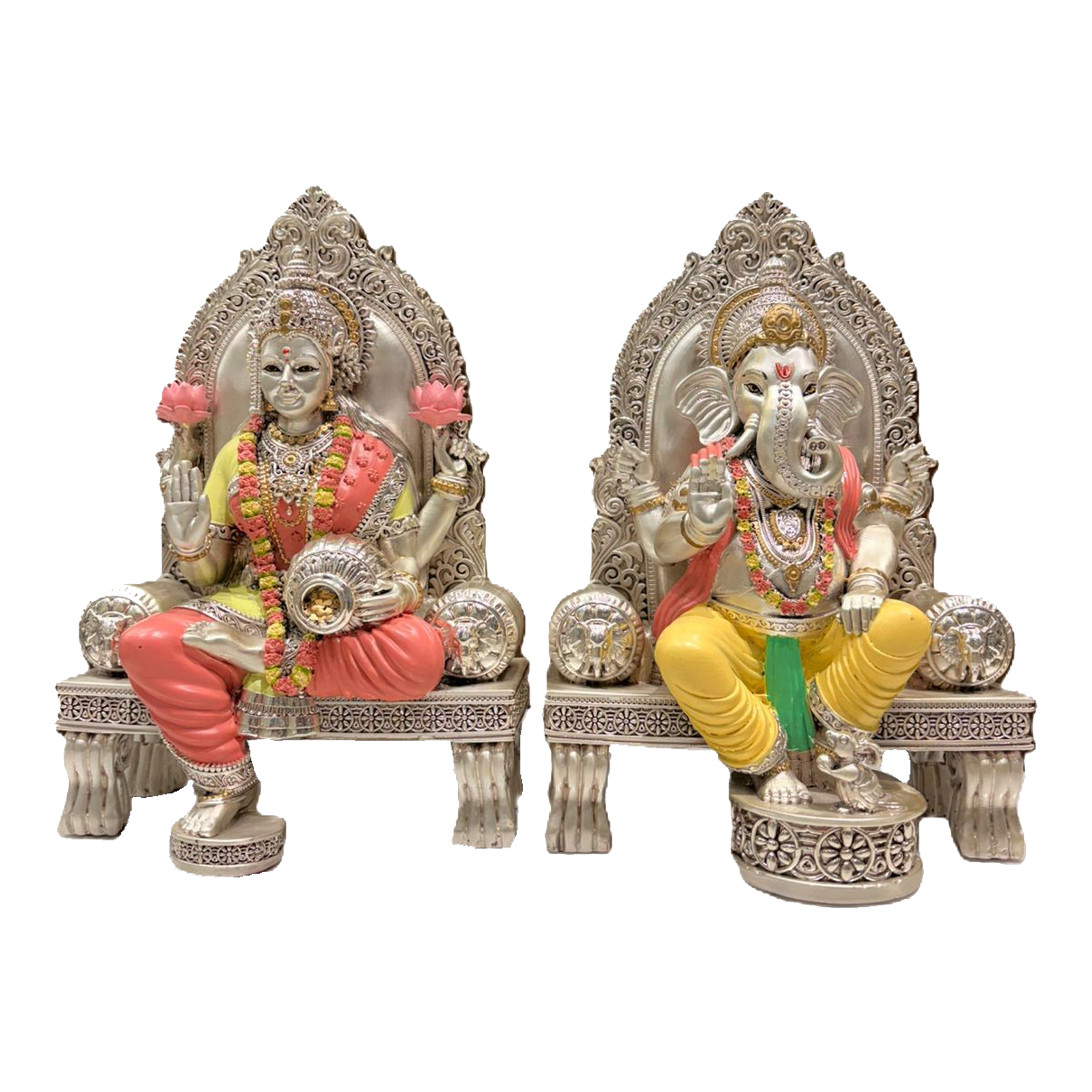 Padma singahasan Laxmi Ganesha (H-13cm)