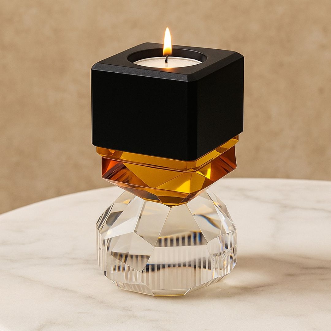 Crystal Aura Candle Holder