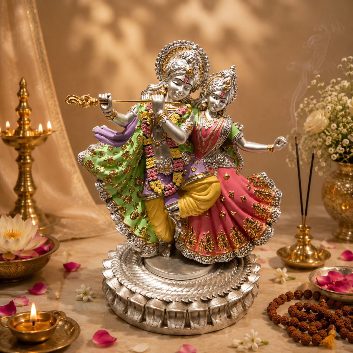 Dancing Radha Krishna Color