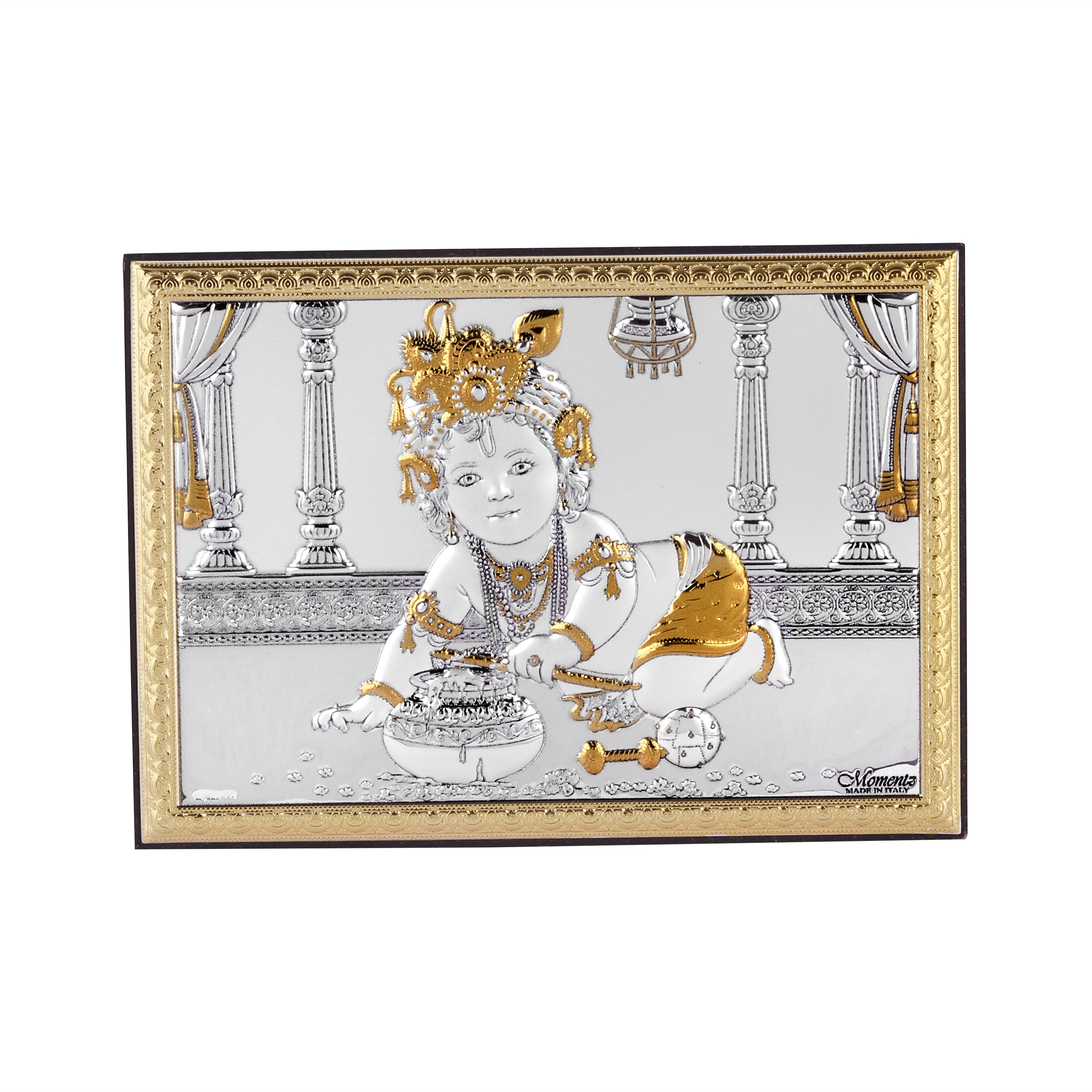 Bal Gopal Wall Frame Golden 10x17 cm