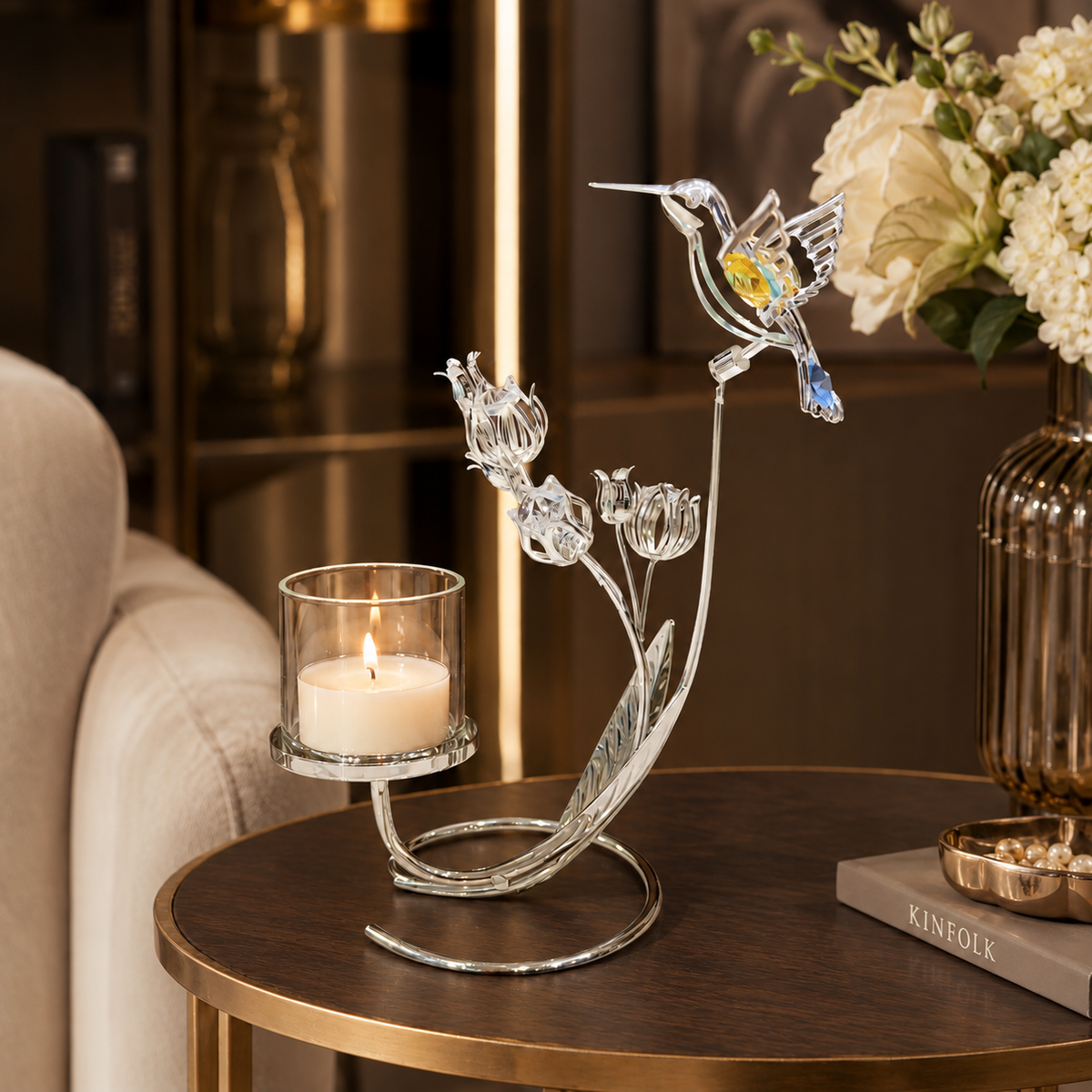 Serenity bird tealight holder