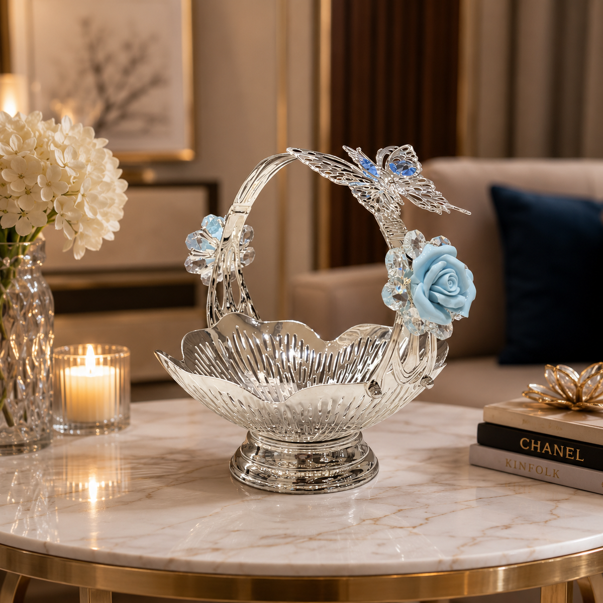 Classic 2 Flower Butterfly Basket